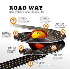 Image showing Road way design infographics.