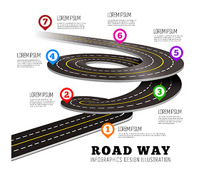 Image showing Road way design infographics.
