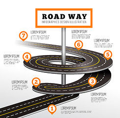 Image showing Road way design infographics.