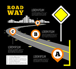 Image showing Road way design infographics.