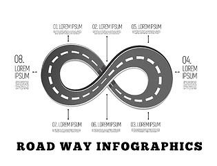 Image showing Road way design infographics.