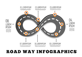 Image showing Road way design infographics.