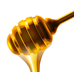 Image showing Honey stick vector close-up illustration