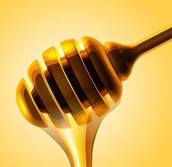 Image showing Honey stick vector close up illustration