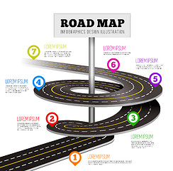 Image showing Road way design infographics.