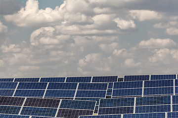 Image showing solar panels against the sky