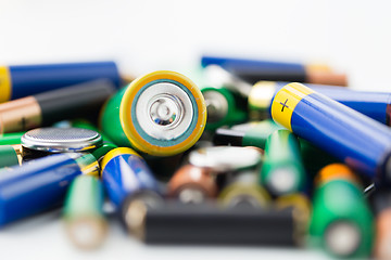 Image showing close up of alkaline batteries