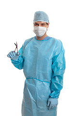 Image showing Surgeon with surgical instrument