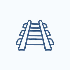 Image showing Railway track sketch icon.