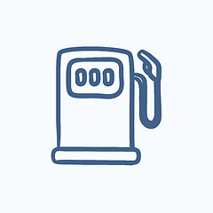 Image showing Gas station sketch icon.