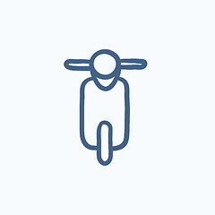 Image showing Scooter sketch icon.