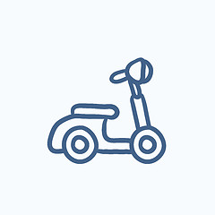 Image showing Scooter sketch icon.