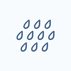 Image showing Rain sketch icon.