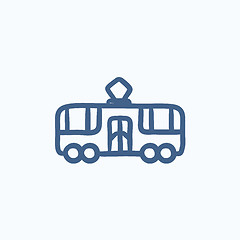 Image showing Tram sketch icon.