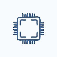 Image showing CPU sketch icon.
