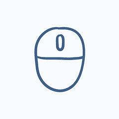Image showing Computer mouse sketch icon.