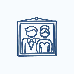 Image showing Wedding photo sketch icon.