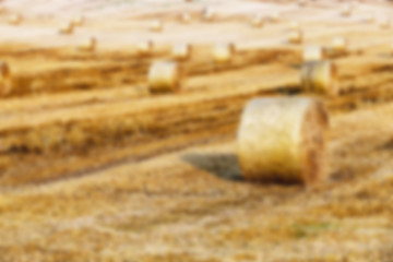 Image showing stack of straw in the field  