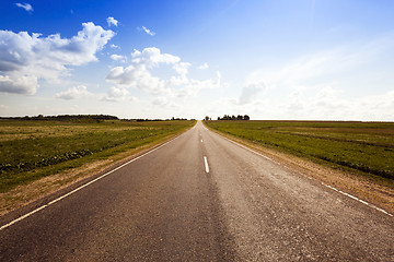 Image showing Summer road ,  field