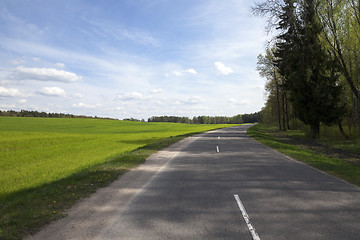 Image showing a small paved road  