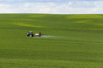 Image showing tractor in the field  