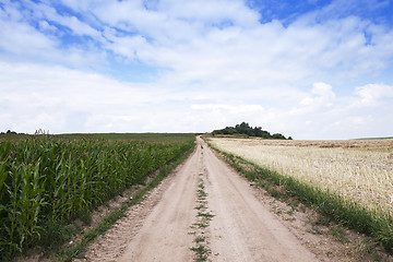 Image showing road in a field 