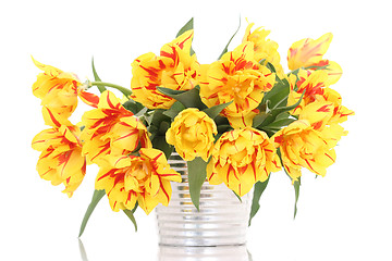 Image showing basket of tulips