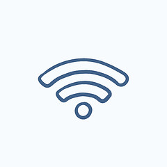 Image showing Wifi sign sketch icon.