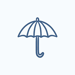 Image showing Umbrella sketch icon.