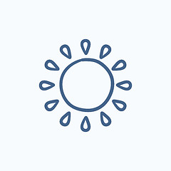 Image showing Sun sketch icon.