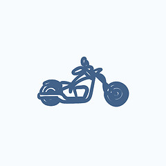 Image showing Motorcycle sketch icon.