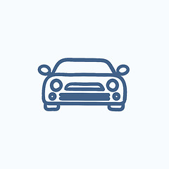 Image showing Car sketch icon.