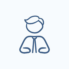 Image showing Businessman sketch icon.