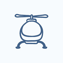 Image showing Helicopter sketch icon.