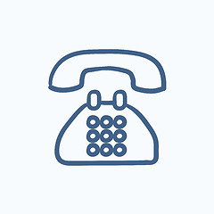 Image showing Telephone sketch icon.