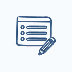 Image showing Taking note sketch icon.