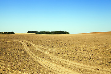 Image showing plowed land, summer