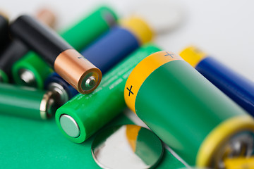 Image showing close up of alkaline batteries