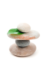 Image showing balancing zen stones isolated