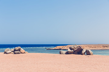Image showing Red sea coastline, Egypt