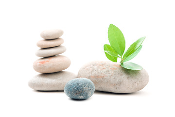 Image showing balancing zen stones isolated