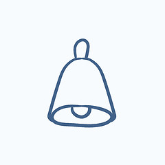 Image showing Wedding bell sketch icon.