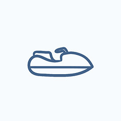 Image showing Jet scooter sketch icon.