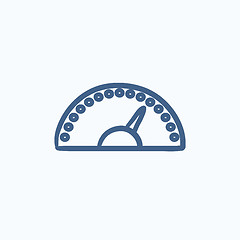 Image showing Speedometer sketch icon.