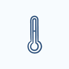 Image showing Thermometer sketch icon.