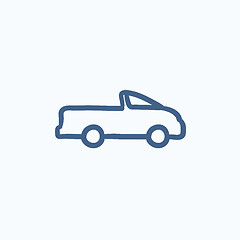 Image showing Pick up truck sketch icon.