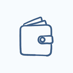 Image showing Wallet sketch icon.