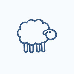 Image showing Sheep sketch icon.