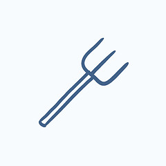 Image showing Pitchfork sketch icon.