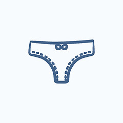 Image showing Panties sketch icon.